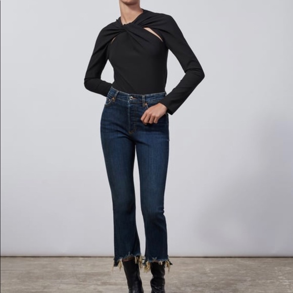 Zara Dreed Flare Jeans - Picture 1 of 4